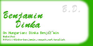 benjamin dinka business card